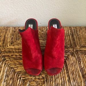 Steve Madden Red Mules
